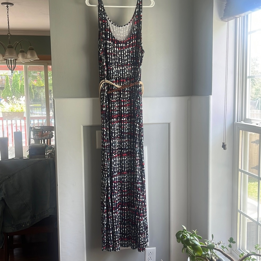 NWOT Merona Maxi Dress with belt, Navy, XXL